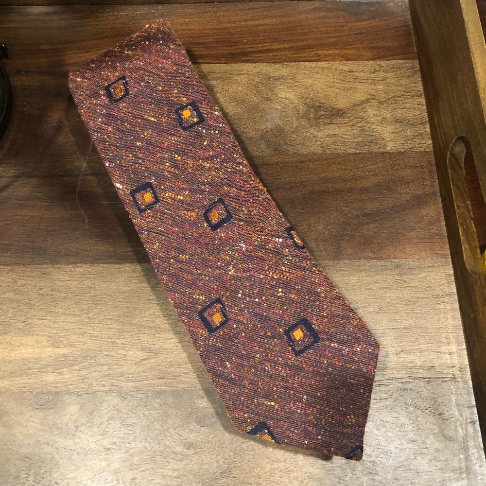 Silk & Wool Blend Textured Tie from Designer Ruth Graves